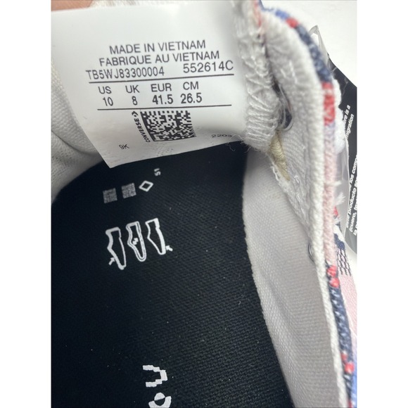 Converse Chuck Taylor All Star slip-on - Pink-red-blue-white-womens-Sz - New - Picture 8 of 8